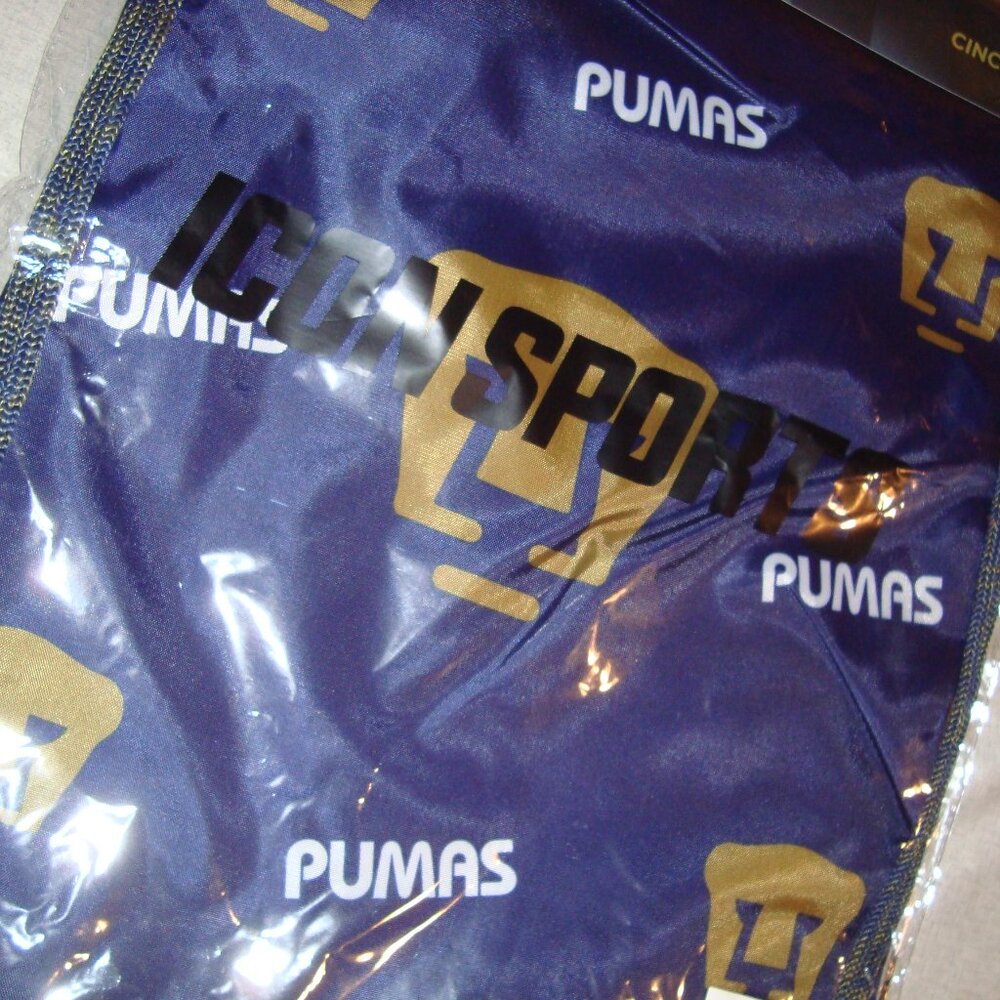 New Soccer PUMAS UNAM Drawstring OFFICIAL BAG NWT 17.5"x13.5" Futbol Mexico